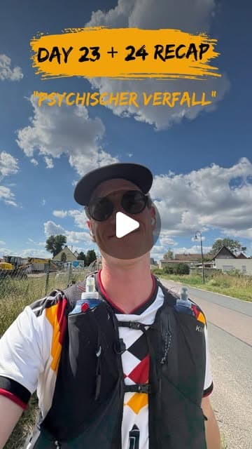 Raphael auf Instagram: "Etappe 23 & 24
Psychischer Verfall
Wenig Schlaf = psychischer Verfall - ich werd langsam verrückt. 🫠
48km zurückgelegt, noch 210km to go!
Wir kommen langsam aber stetig ans Ziel..
#chasingraffel
#running
#roadtoberlin
#ultramarathon
#laufen"